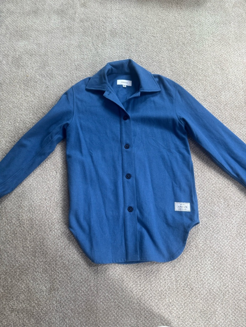 ANIAN Blue Utility Jacket - Women's Button-Front